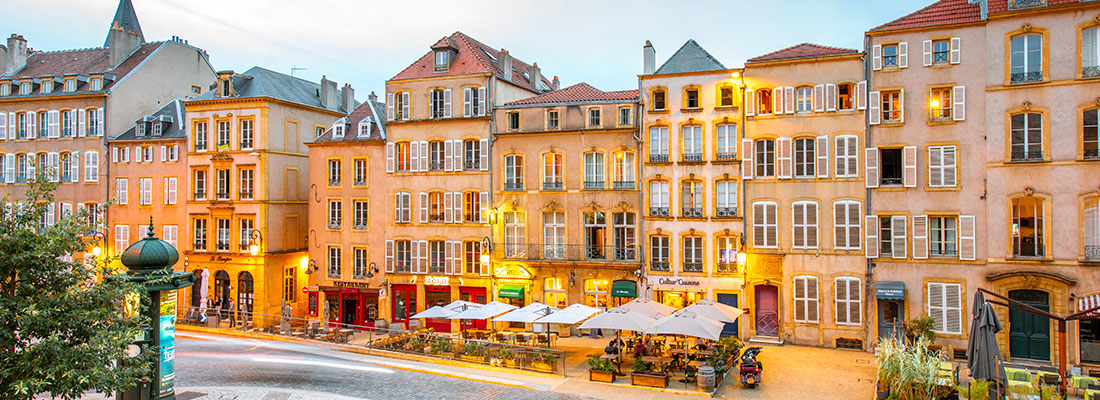 Départ d'un VTC Metz Sarreguemines : place Saint-Jacques à Metz, point de prise en charge du chauffeur privé LEMIGO VTC