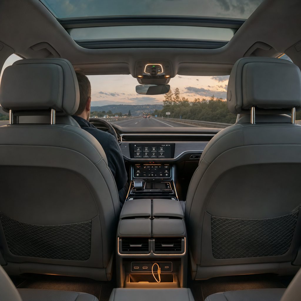 Intérieur premium Toyota bZ4X — confort longue distance LEMIGO VTC Metz